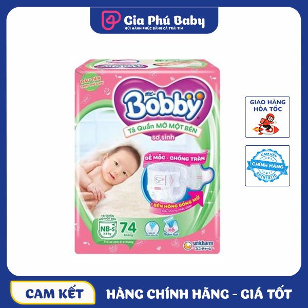 Bỉm quần mở một bên Bobby size NB