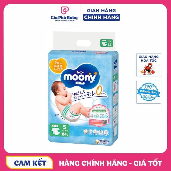 Bỉm Moony Xanh tiêu chuẩn đủ size
