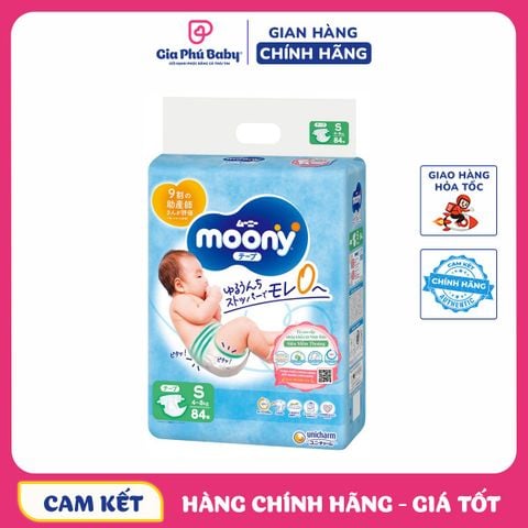 Bỉm Moony Xanh tiêu chuẩn đủ size