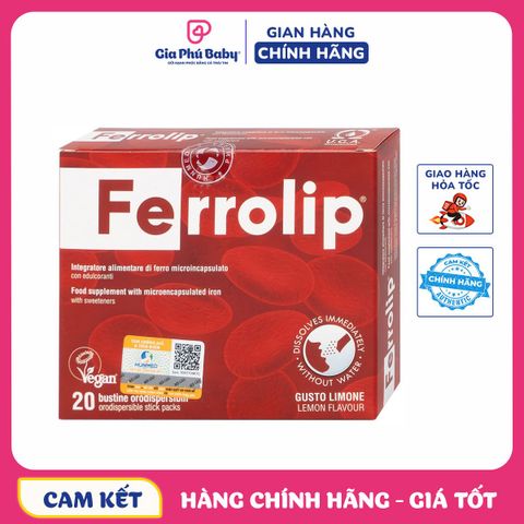 SẮT BỘT FERROLIP CHO BÀ BẦU VÀ NGƯỜI THIẾU MÁU