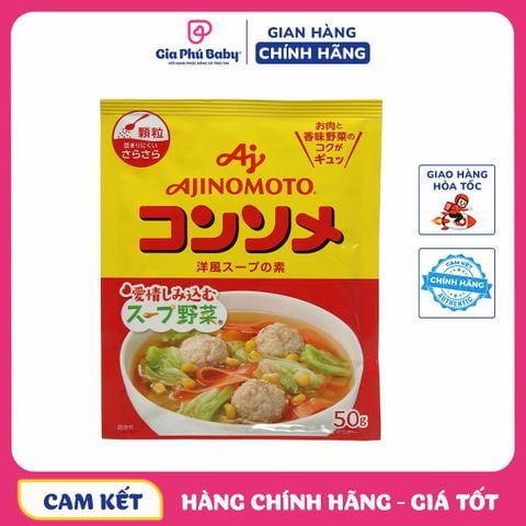 Hạt nêm Ajinomoto vị rau củ 50g, bột gia vị thơm ngon cho bé
