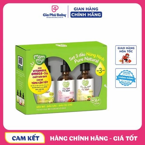Set 3 chai dầu ăn dặm núng nính Mămmy