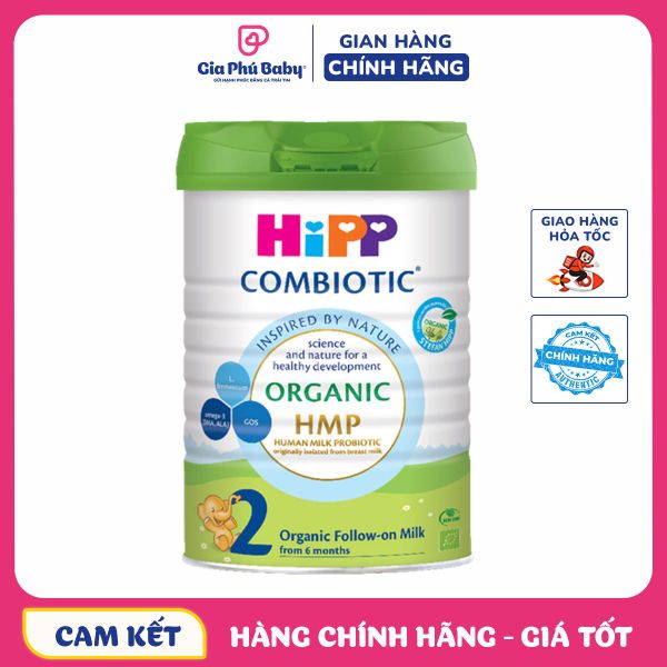 Sữa HiPP Organic số 2 800g – Dinh Dưỡng Hữu Cơ Chuẩn Châu Âu Cho Bé 6–12 Tháng Tuổi