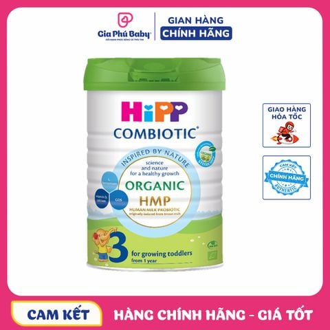 Sữa HiPP Organic Số 3 800g Cho Bé 1-3 Tuổi – Dinh Dưỡng Chuẩn Hữu Cơ Từ Đức