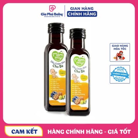 Dầu ăn dặm bổ não Mămmy bổ sung DHA, Omega 3 cho bé từ 6 tháng – chai 100ml đủ vị