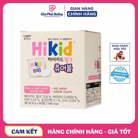 Sữa HIKID Dạng Viên Hộp 60 Viên – Tăng Chiều Cao, Bổ Sung Canxi Cho Trẻ Từ 2