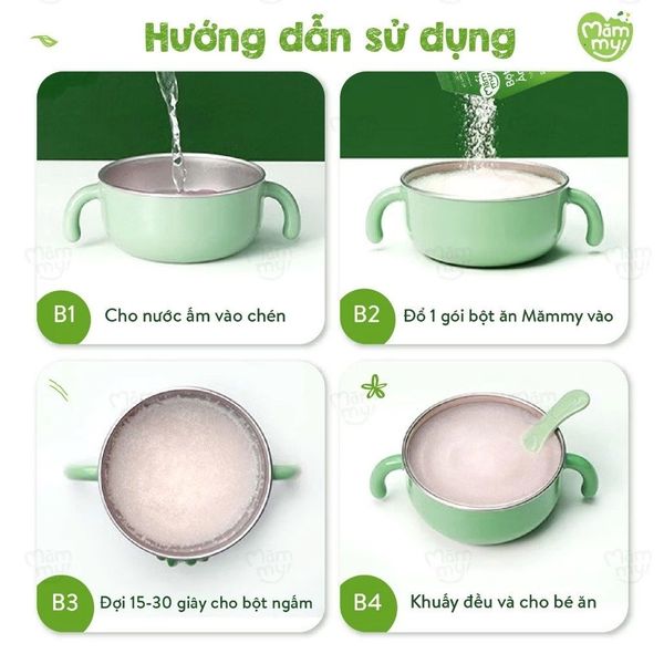 Bột ăn dặm vị gà hầm cà rốt Mămmy bổ sung Vitamin, Sắt, Kẽm và chất xơ hòa tan nhu cầu DHA - 140gr