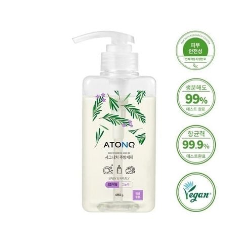 Nước Rửa Bình Atono2 Hàn Quốc hàng chính hãng cho bé từ sơ sinh ( Chai và túi )