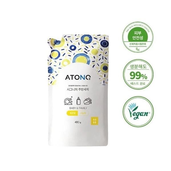 Nước Rửa Bình Atono2 Hàn Quốc hàng chính hãng cho bé từ sơ sinh ( Chai và túi )