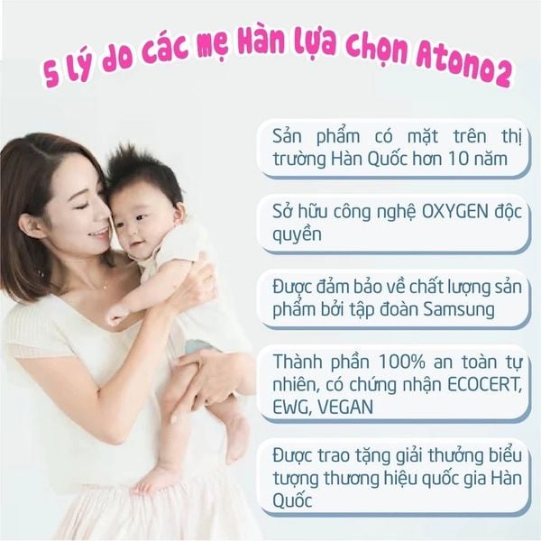 Nước Rửa Bình Atono2 Hàn Quốc hàng chính hãng cho bé từ sơ sinh ( Chai và túi )