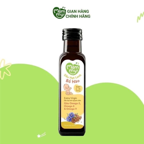 Dầu ăn dặm bổ não Mămmy bổ sung DHA, Omega 3 cho bé từ 6 tháng – chai 100ml đủ vị