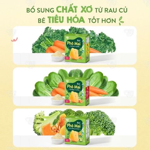 Phô mai tách muối Mămmy dạng bột rắc cơm, cháo cho bé ăn dặm, hộp 10 ống hộp 30g