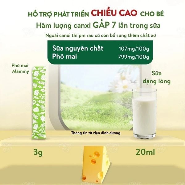 Phô mai tách muối Mămmy dạng bột rắc cơm, cháo cho bé ăn dặm, hộp 10 ống hộp 30g