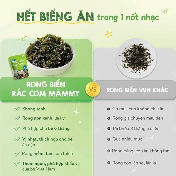 Rong biển rắc cơm Mămmy – Ít mặn, không tanh, tăng hương vị cho bé | Túi 40g