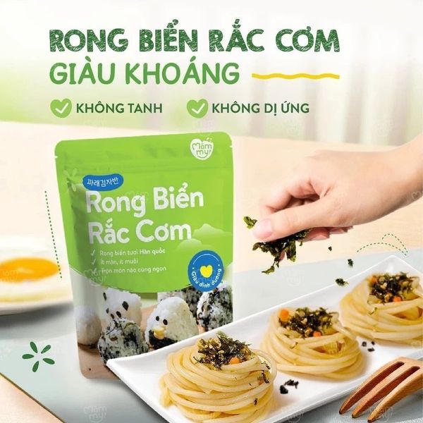 Rong biển rắc cơm Mămmy – Ít mặn, không tanh, tăng hương vị cho bé | Túi 40g