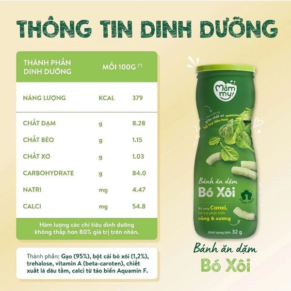 HŨ bánh ăn dặm Mămmy giòn xốp tan ngay trong miệng, bánh mát dễ tiêu hóa cho bé 32g với 6 vị hoa quả