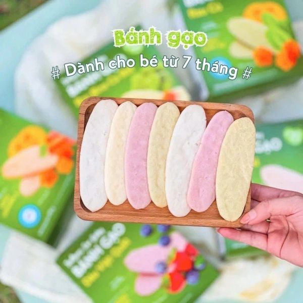 Bánh Gạo Dẹt tập cầm năm cho bé,vị rau củ Mămmy giúp bé tập nhau bổ sung dinh dưỡng