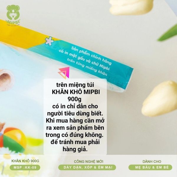 Khăn Khô Mipbi Chính Hãng (900g/600g/300g) – Đa Năng Dành Cho Bé Từ Sơ Sinh
