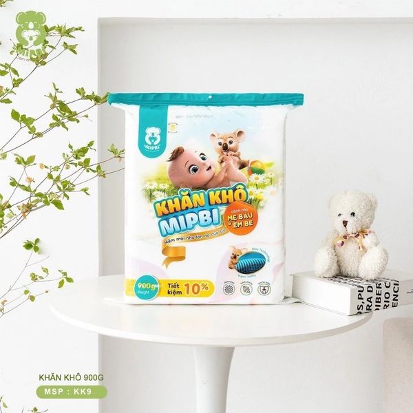 Khăn Khô Mipbi Chính Hãng (900g/600g/300g) – Đa Năng Dành Cho Bé Từ Sơ Sinh