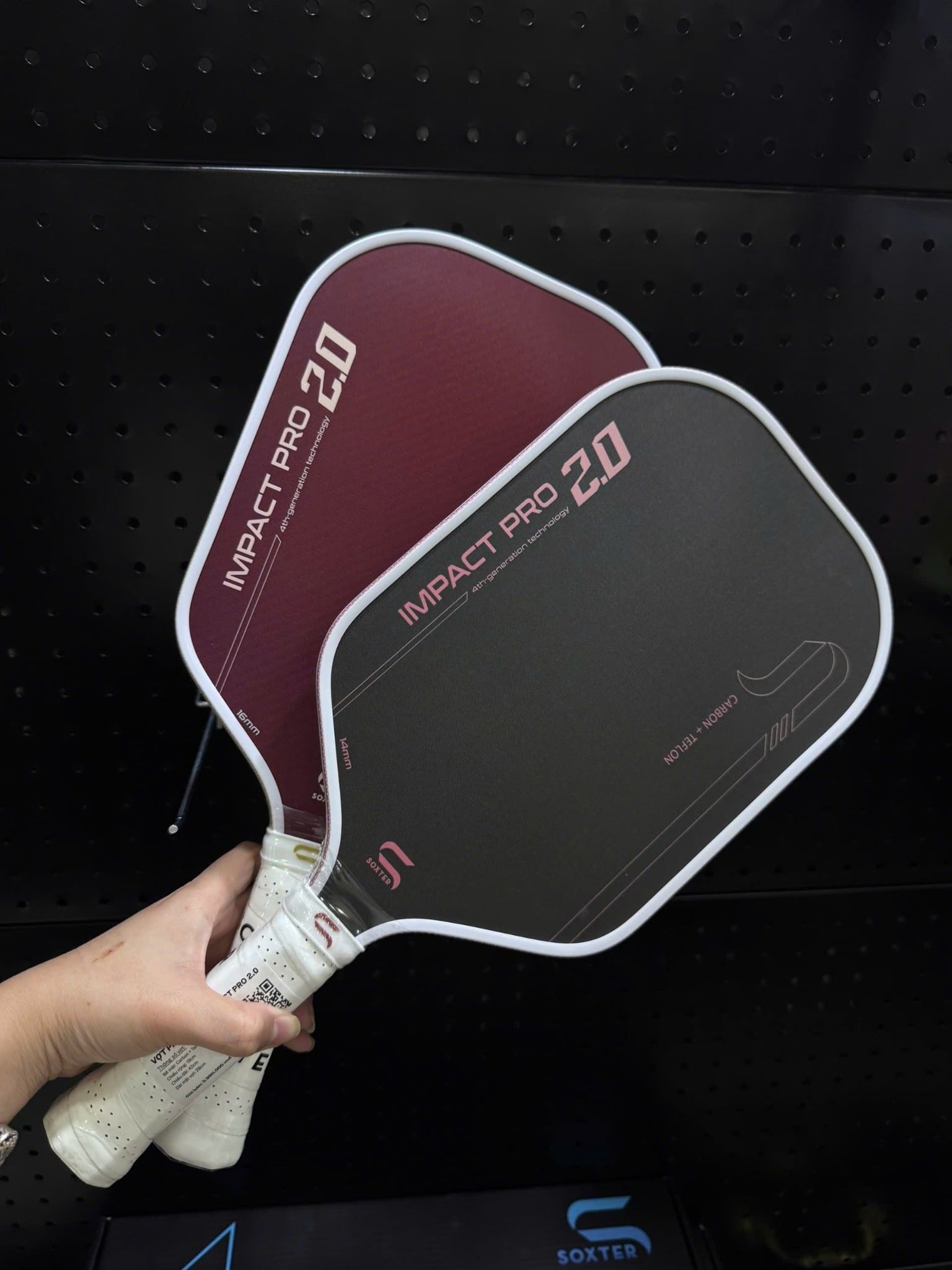 Vợt PickleBall SOXTER IMPACT PRO 2.0 Đỏ/Đen