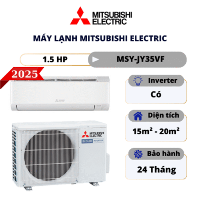 Máy lạnh Mitsubishi Electric Inverter 1.5 HP MSY/MUY-JY35VF (2025)