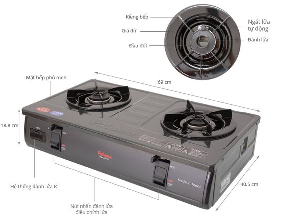 Bếp gas đôi Paloma PA-7PSJ