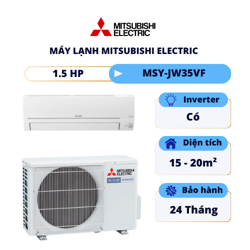Máy lạnh Mitsubishi Electric Inverter 1.5 HP MSY/MUY JW35VF