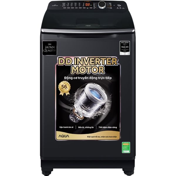 Máy giặt Aqua Inverter 12 kg AQW-DR120HT-BK lồng đứng