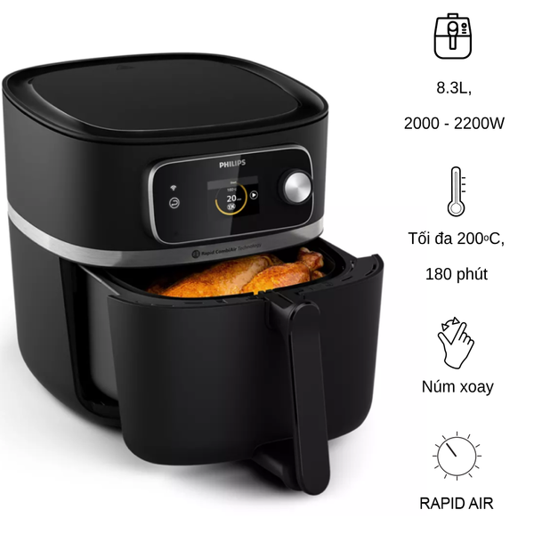 Nồi chiên không dầu Philips HD9880/90