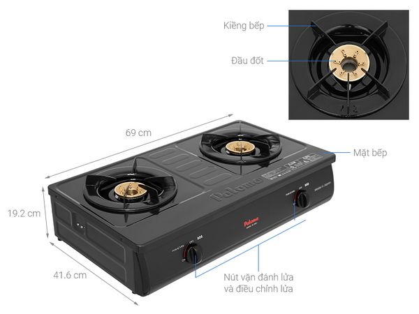 Bếp gas đôi Paloma PA-7MEJ