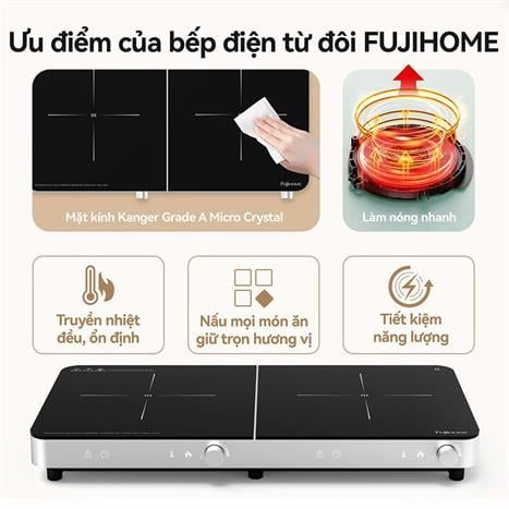 Bếp từ đôi FUJIHOME IC2602S 3400W