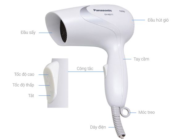 Máy sấy tóc 1000W Panasonic ND11-W645