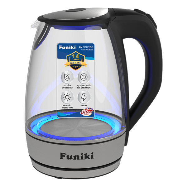 Ấm siêu tốc thủy tinh 1,7 lít Funiki HKT5232
