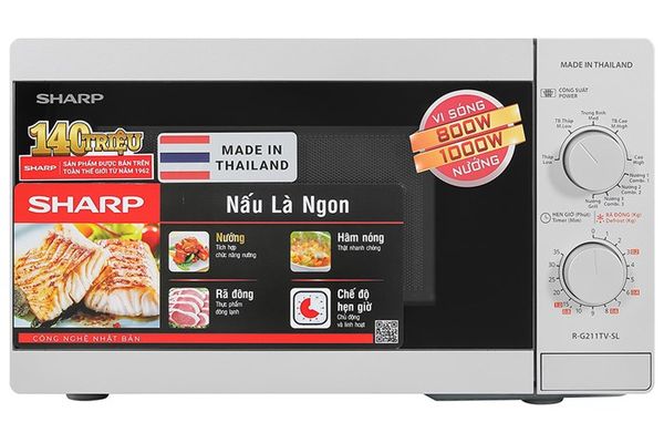 Lò vi sóng Sharp R-211TV-BK 21 lít