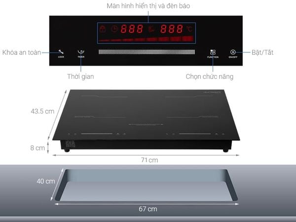 Bếp từ đôi âm Junger MK-22