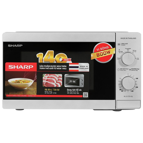 Lò vi sóng Sharp R-211TV-SL 21 lít