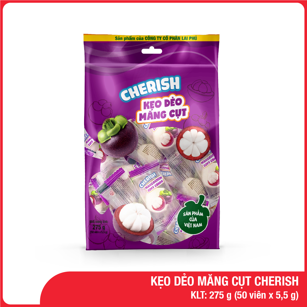 Kẹo Dẻo Măng Cụt Cherish 275G
