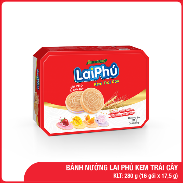 Bánh Cookies Lai Phú Kem Trái Cây Tổng Hợp 280G