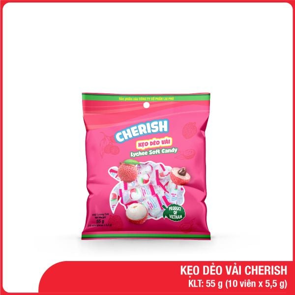 Kẹo Dẻo Vải Cherish 55G