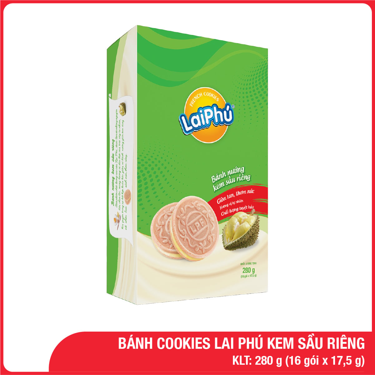 Bánh Nướng Lai Phú Kem Sầu Riêng 280G