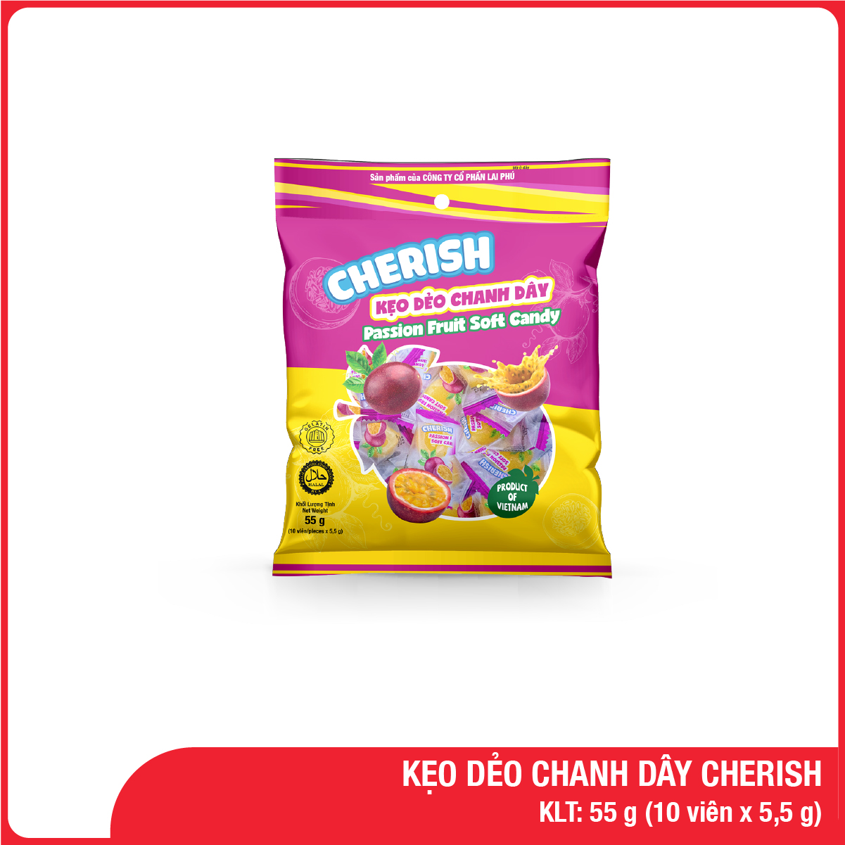 Kẹo Dẻo Chanh Dây Cherish 55G