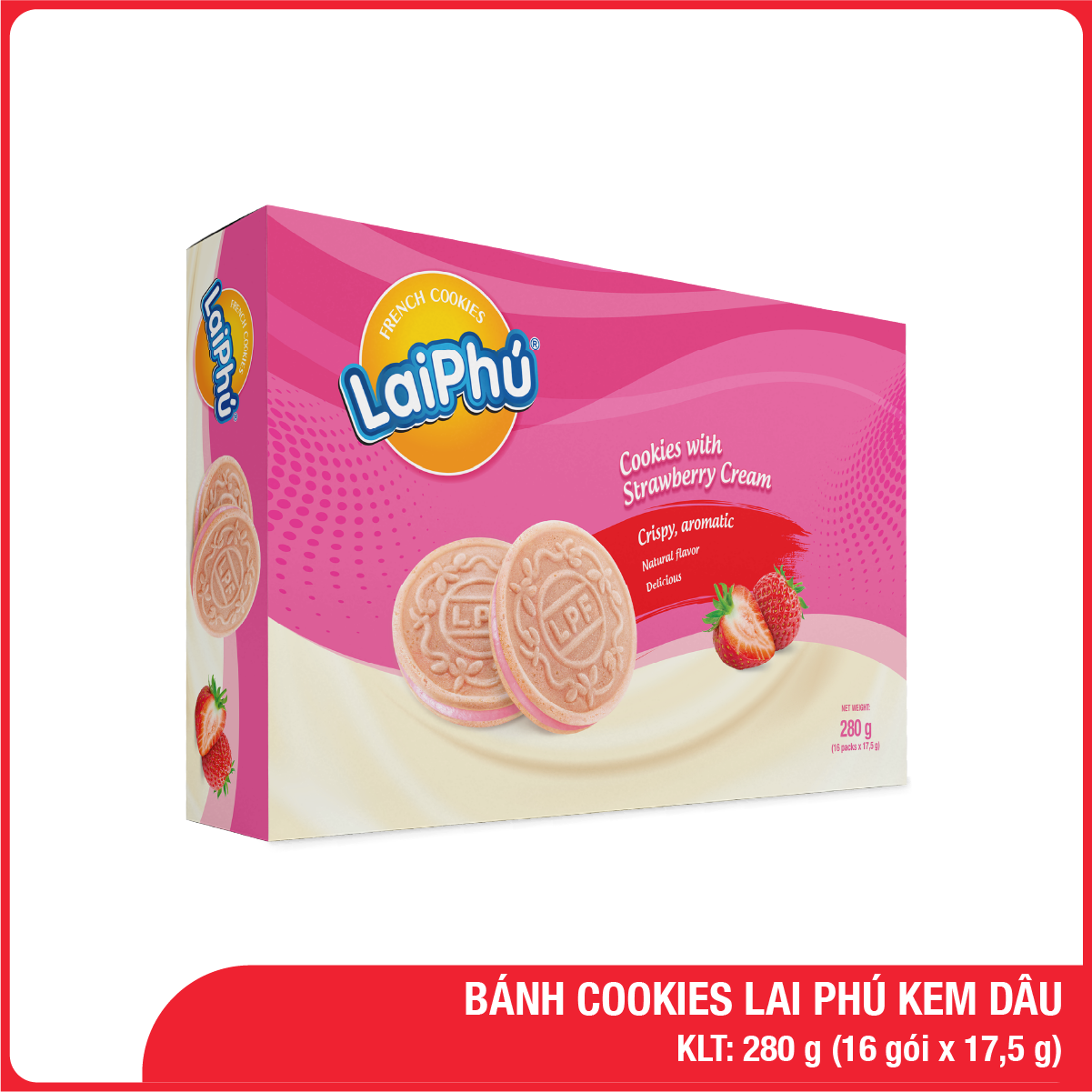 来富草莓奶油饼干 280gr