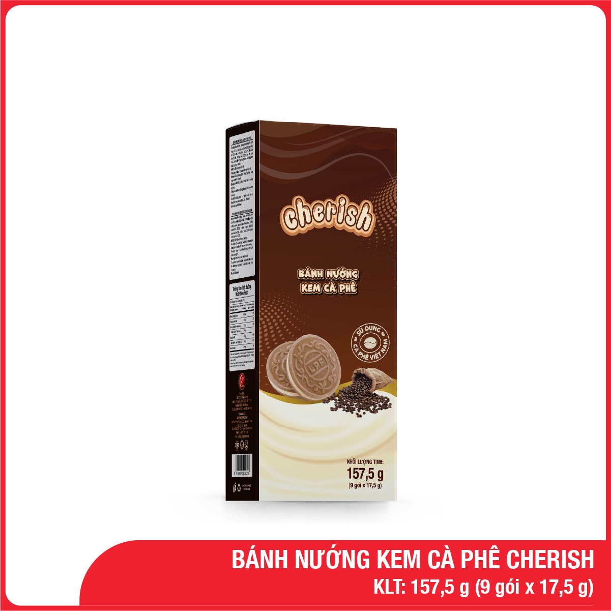 Bánh Nướng Kem Cà Phê Cherish 157,5G