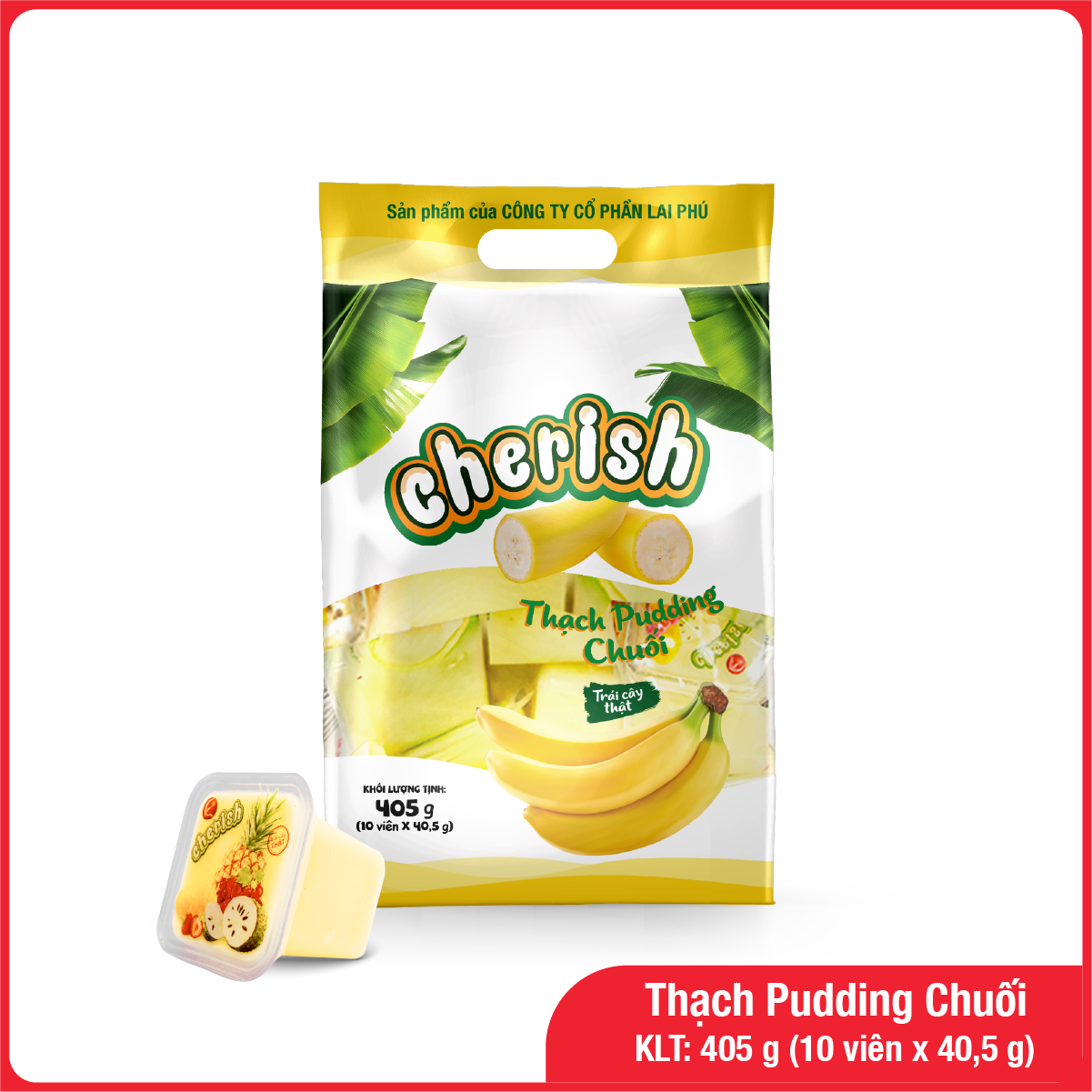 Thạch Pudding Cherish Vị Chuối 405G