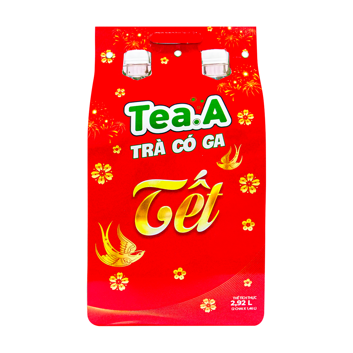 Trà Đào Có Ga Tea.A Sparkling Chai 1.46L – PHIÊN BẢN TẾT