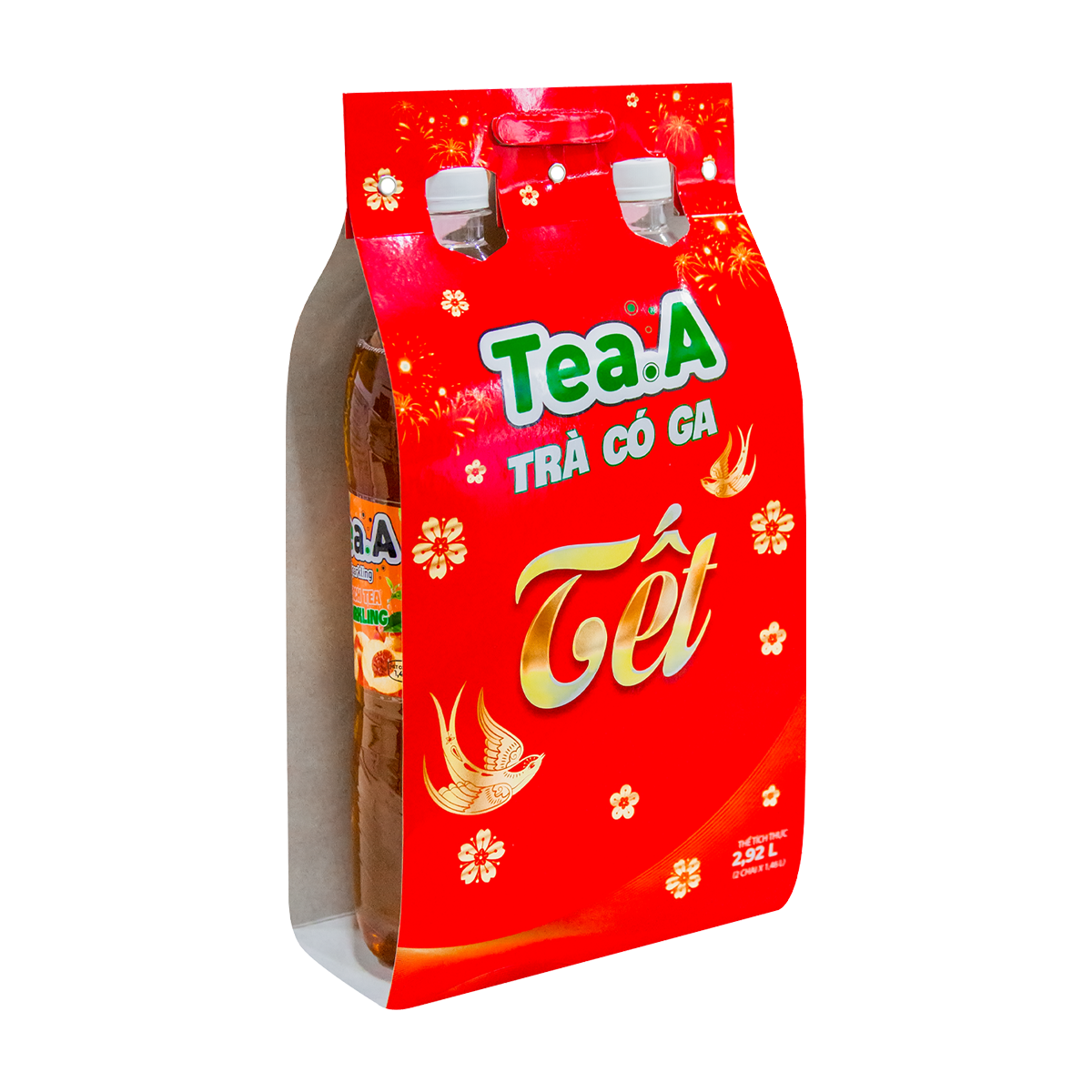 Trà Đào Có Ga Tea.A Sparkling Chai 1.46L – PHIÊN BẢN TẾT