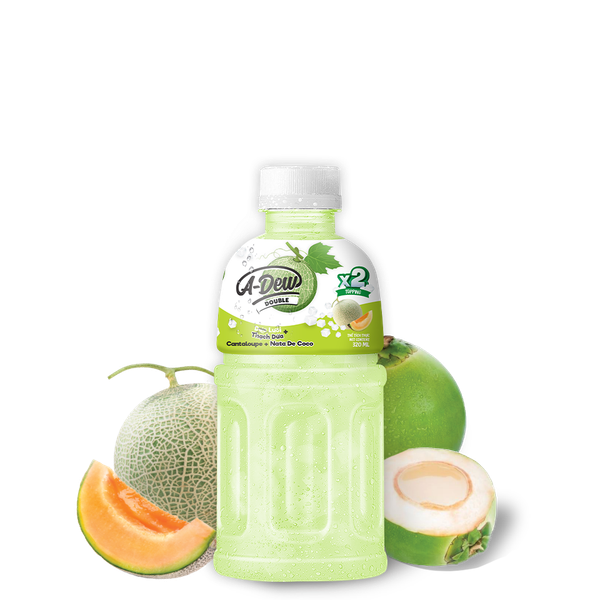 Nước Dưa Lưới Thạch Dừa A-Dew Double Chai 320ml