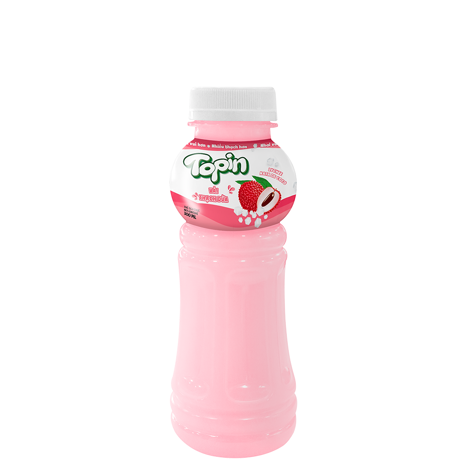 300ml Topin Lychee Juice Drink With Nata De Coco
