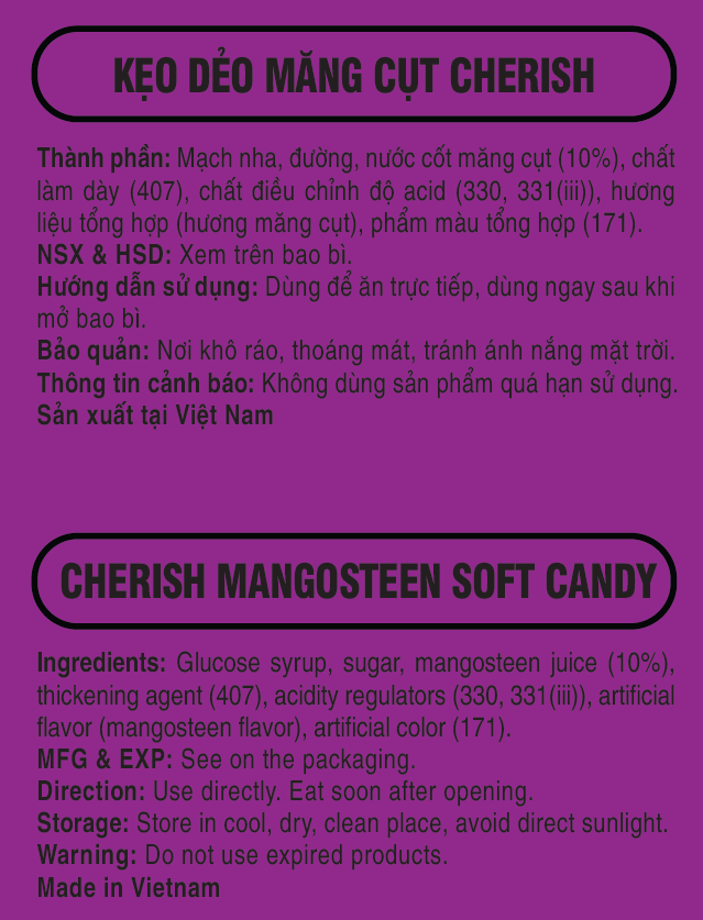 Kẹo Dẻo Măng Cụt Cherish 55G