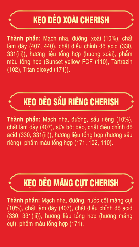 Kẹo Dẻo Tổng Hợp Cherish 200G